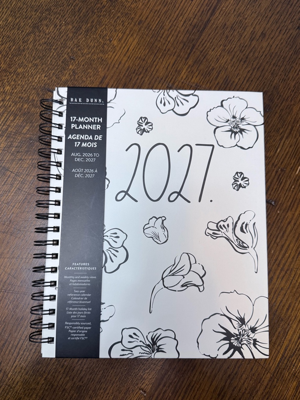 Rae‎ Dunn Floral '2027' Planner | 17-months | Brand NEW